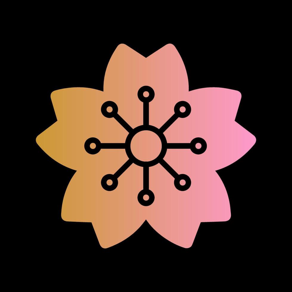 Cherry Blossom Icon Design vector