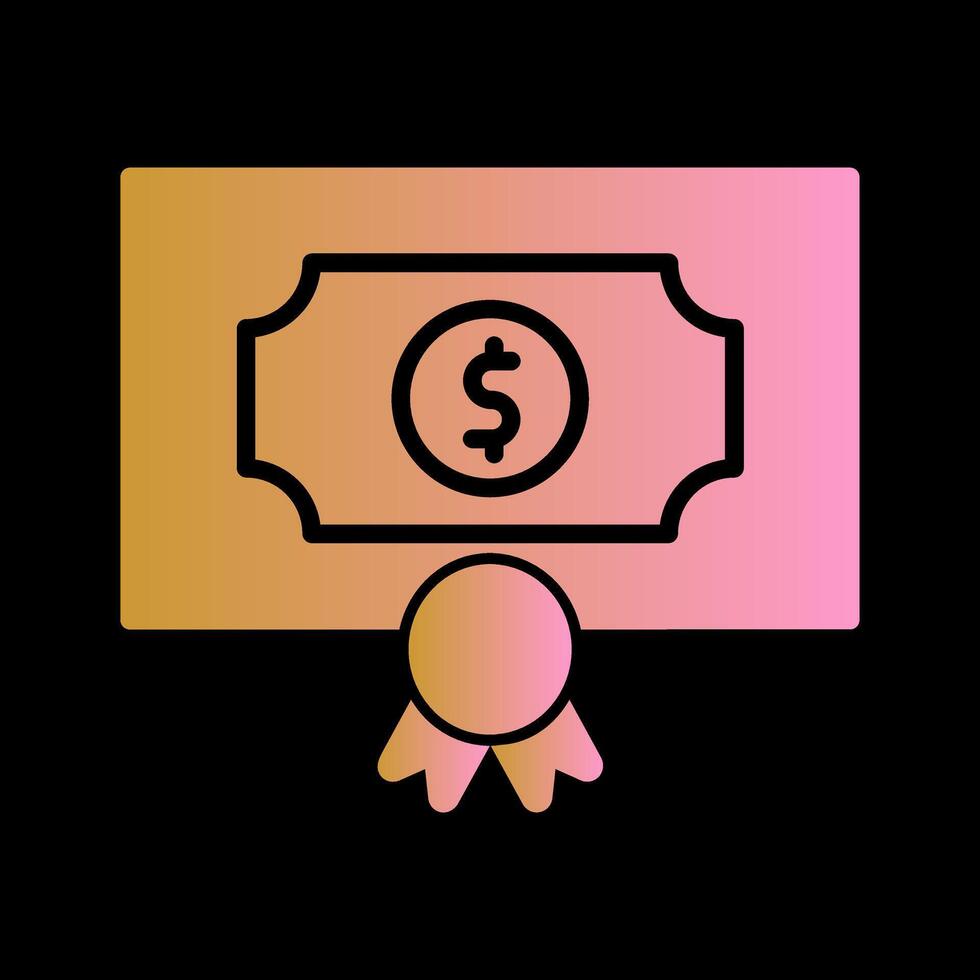 Money Prize Icon Design vector