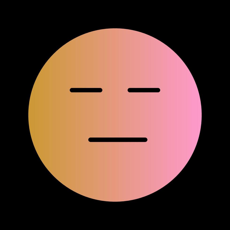 Neutral Face Icon Design vector