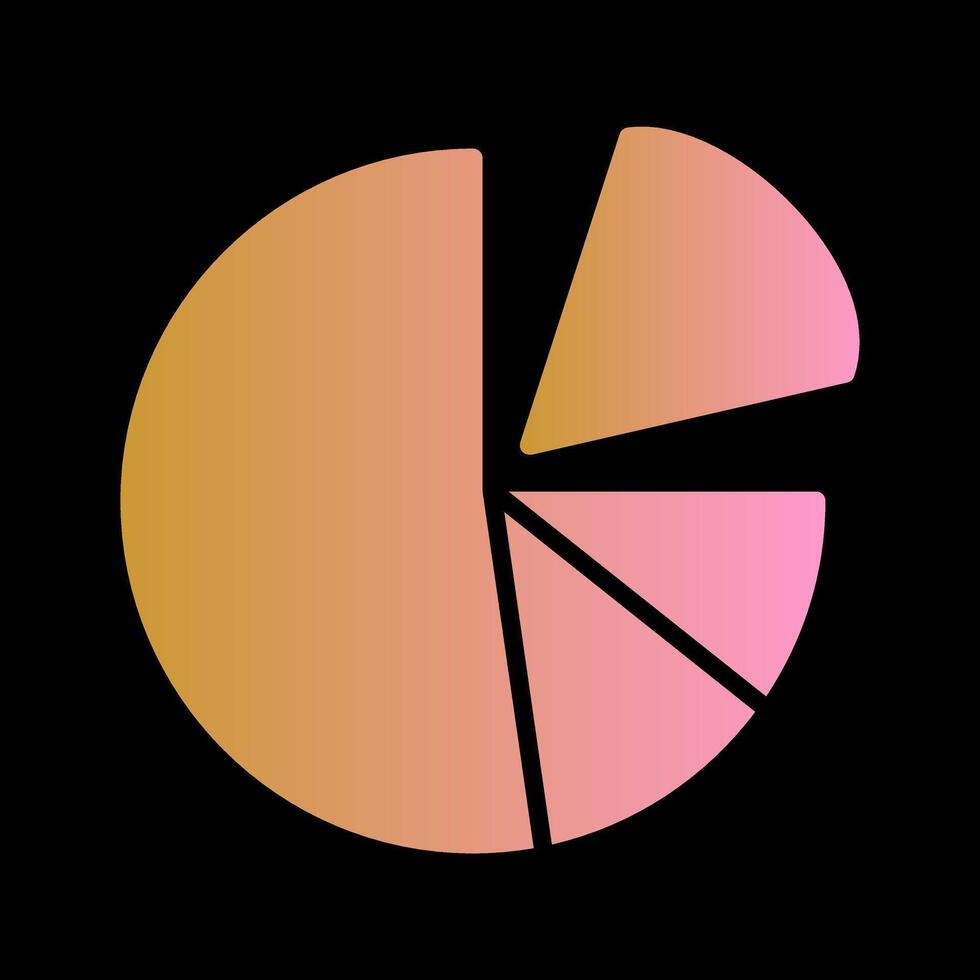 Pie Chart Icon Design vector