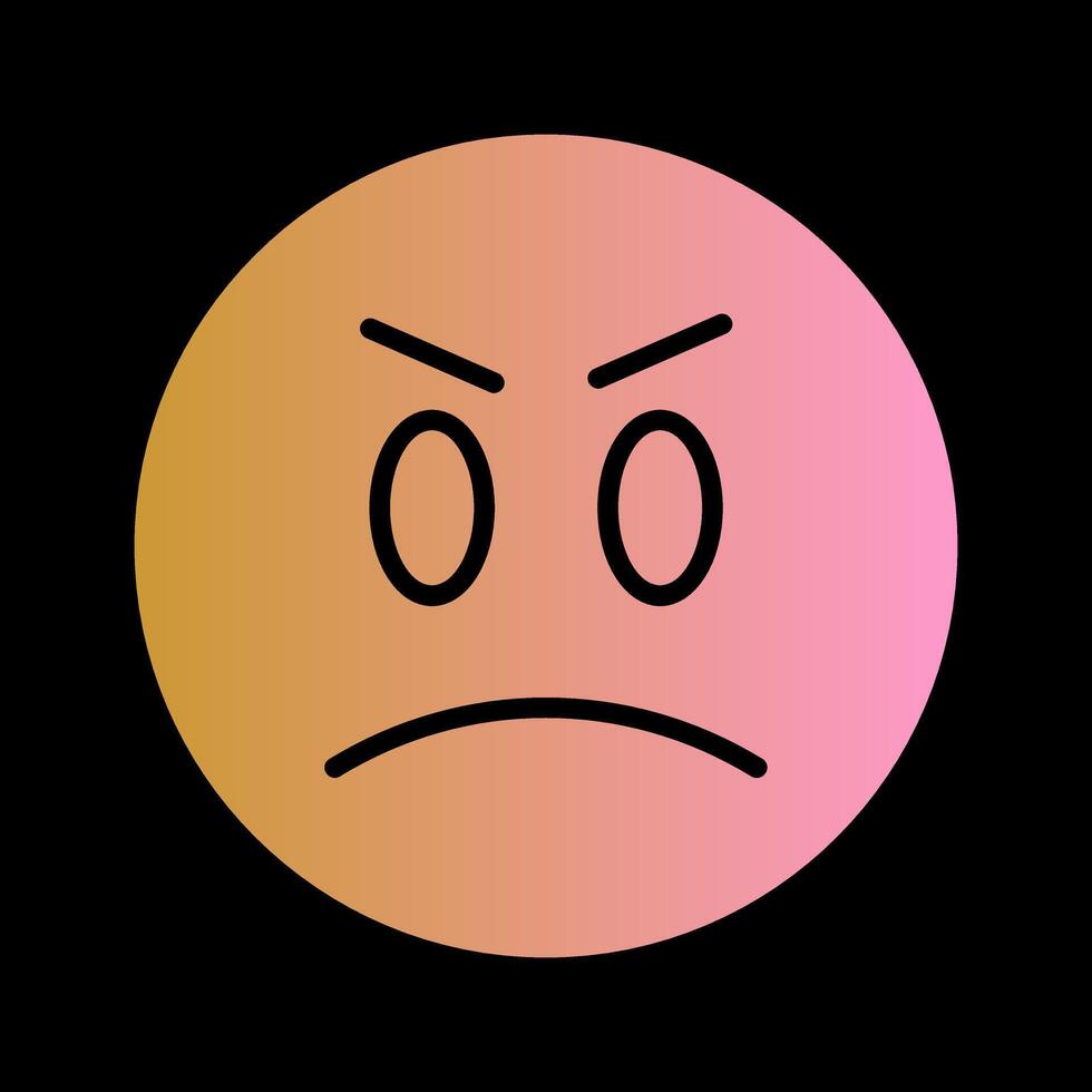 Angry Face Icon Design vector