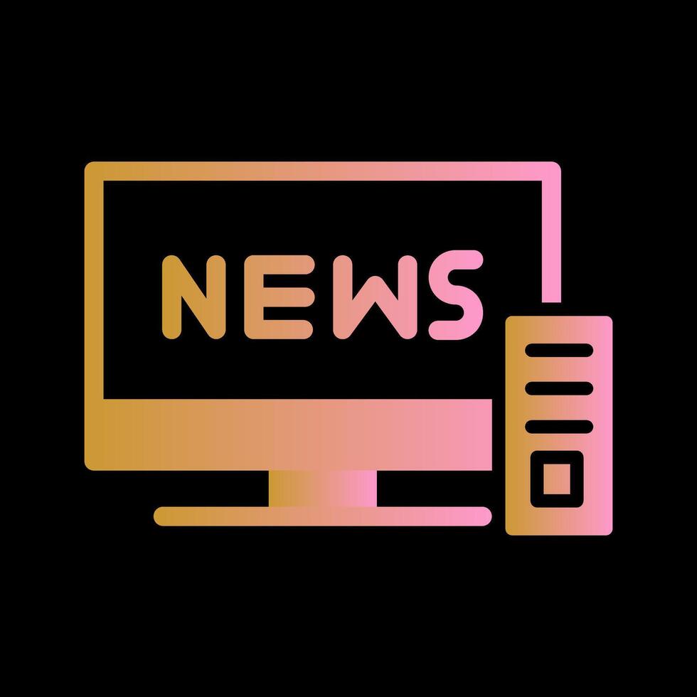 TV News Icon Design vector
