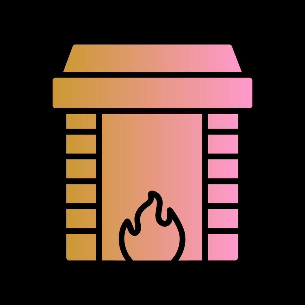 Fireplace Icon Design vector