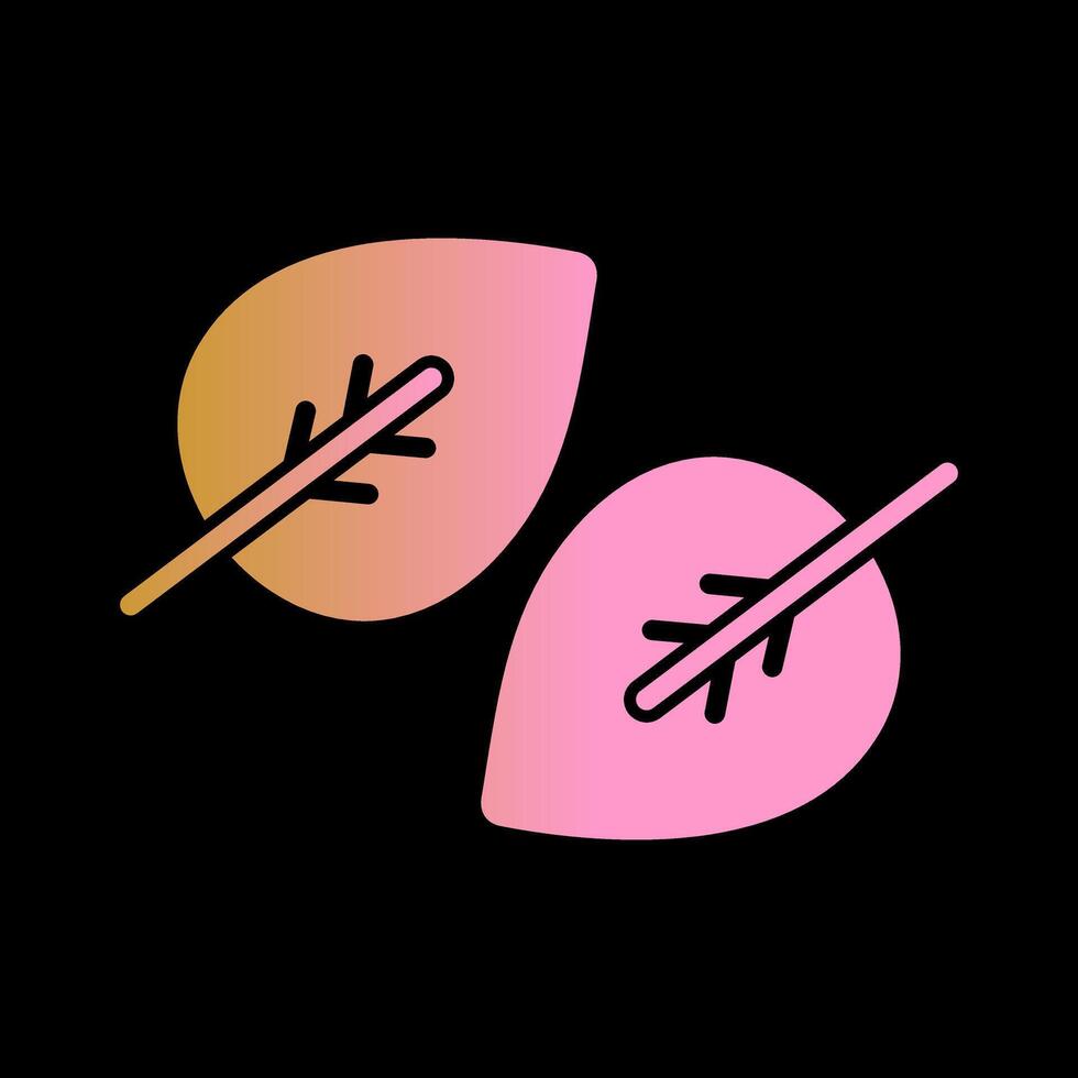 Fallen Leaf Icon Design vector