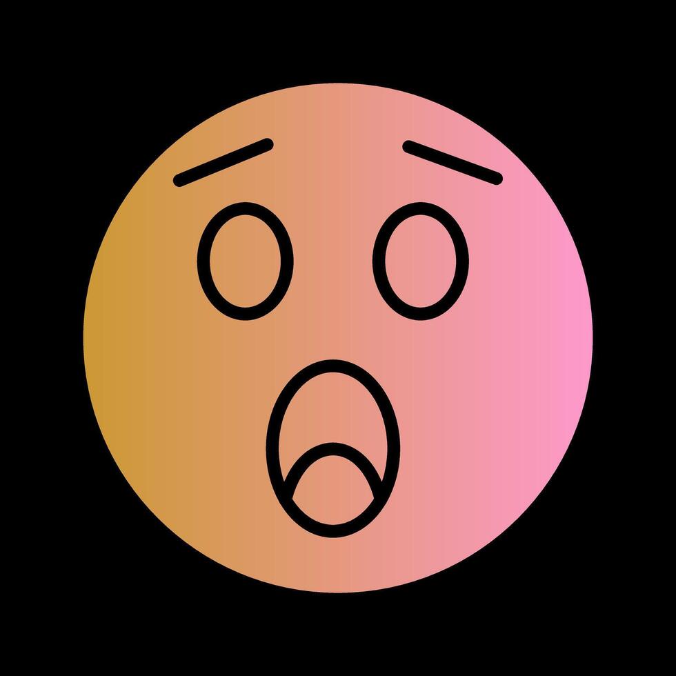 Astonished Face Icon Design vector