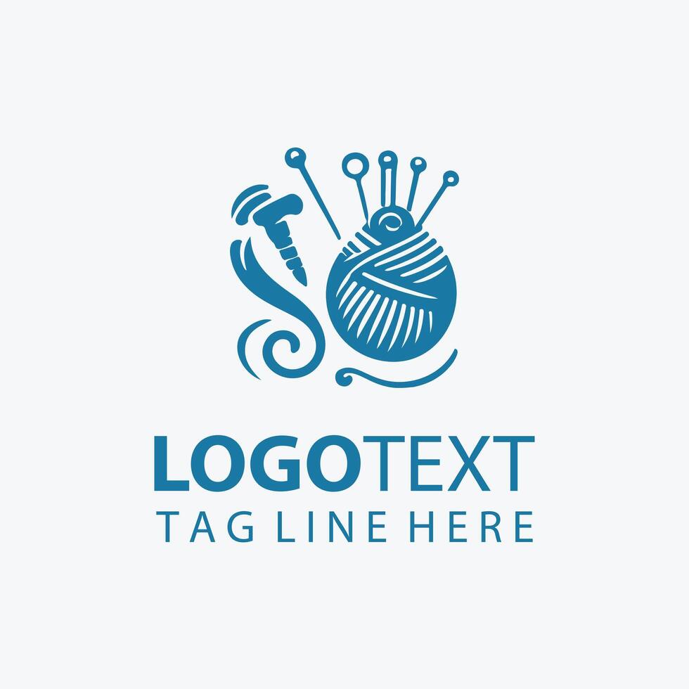 CozyCraft Threads yarn logo vector