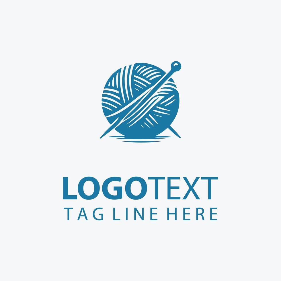 Woolen Threads yarn logo vector