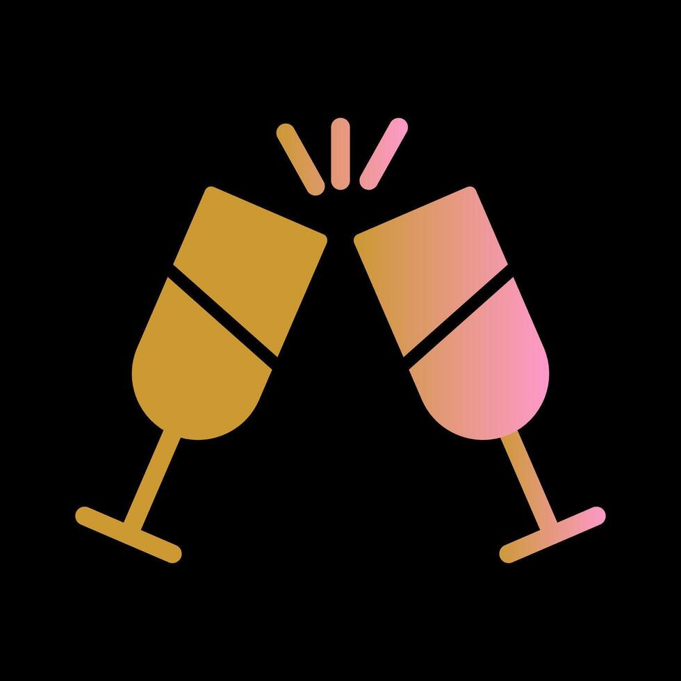 Champagne Toast Icon Design vector