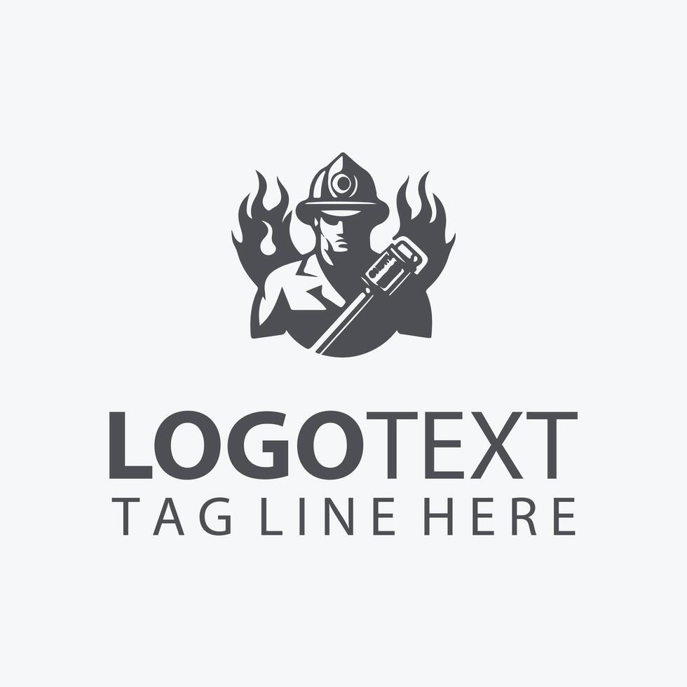 Ignite Response fire fighter logo vector