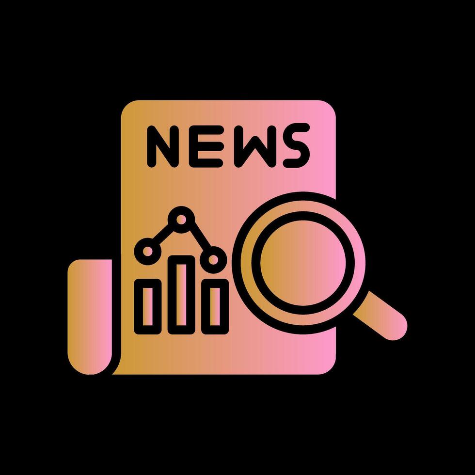 News Analysis Icon Design vector