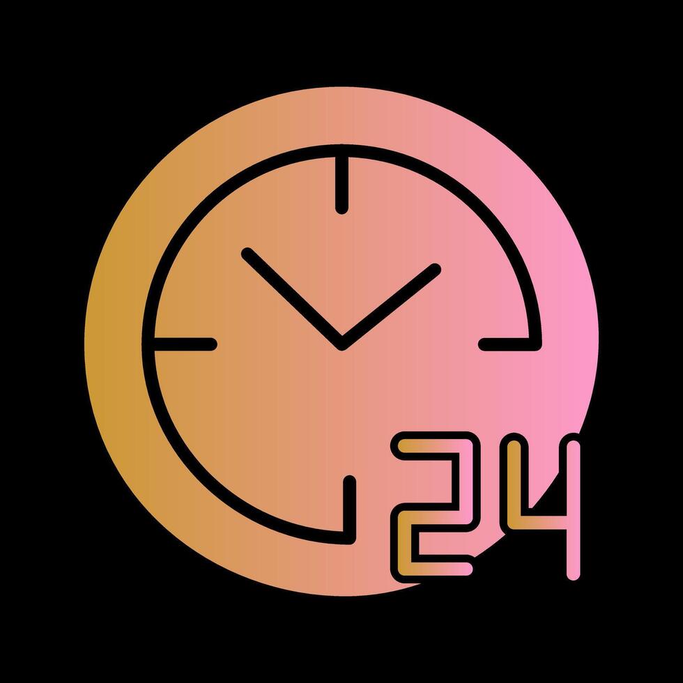 24 Hours Icon Design vector