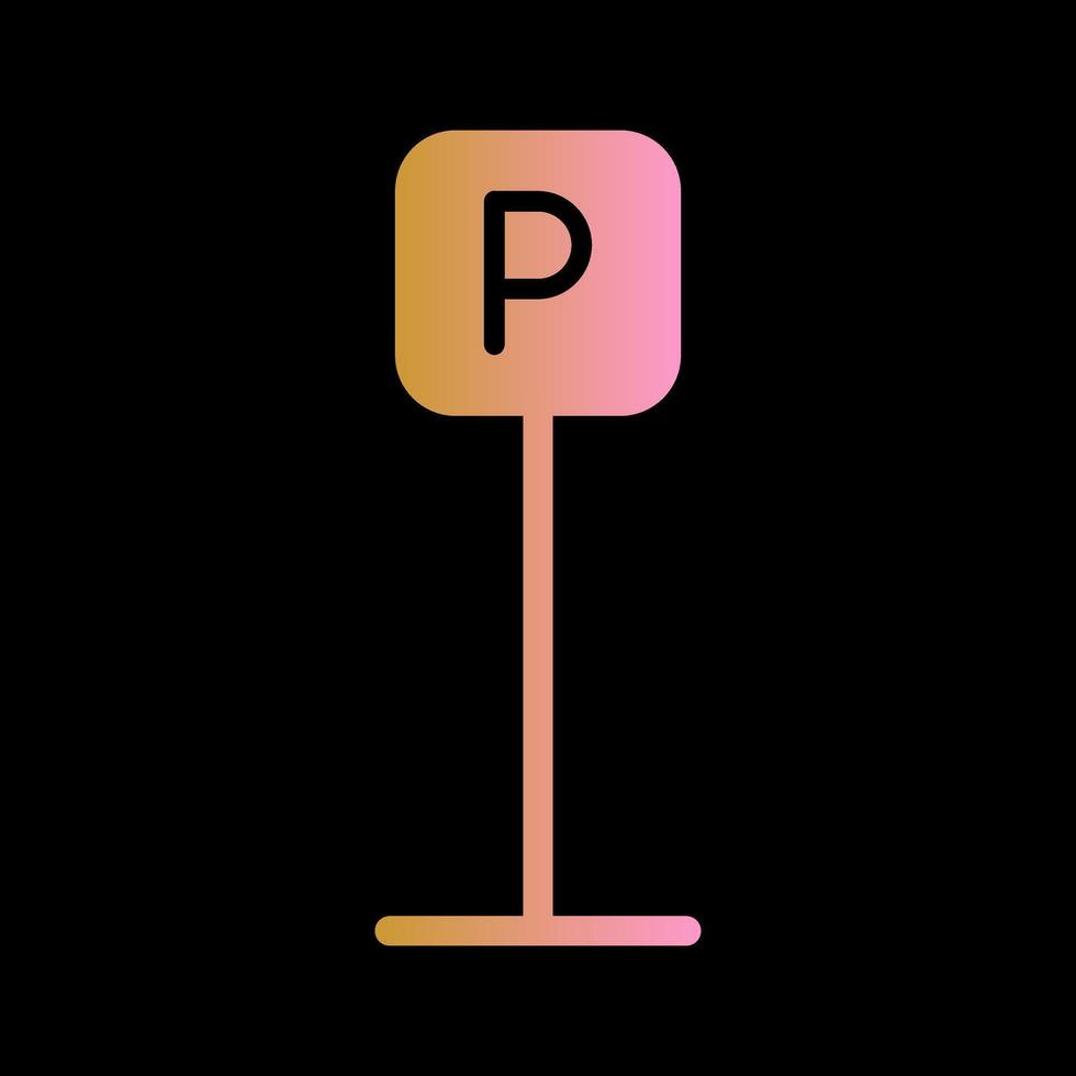 P Button Icon Design vector