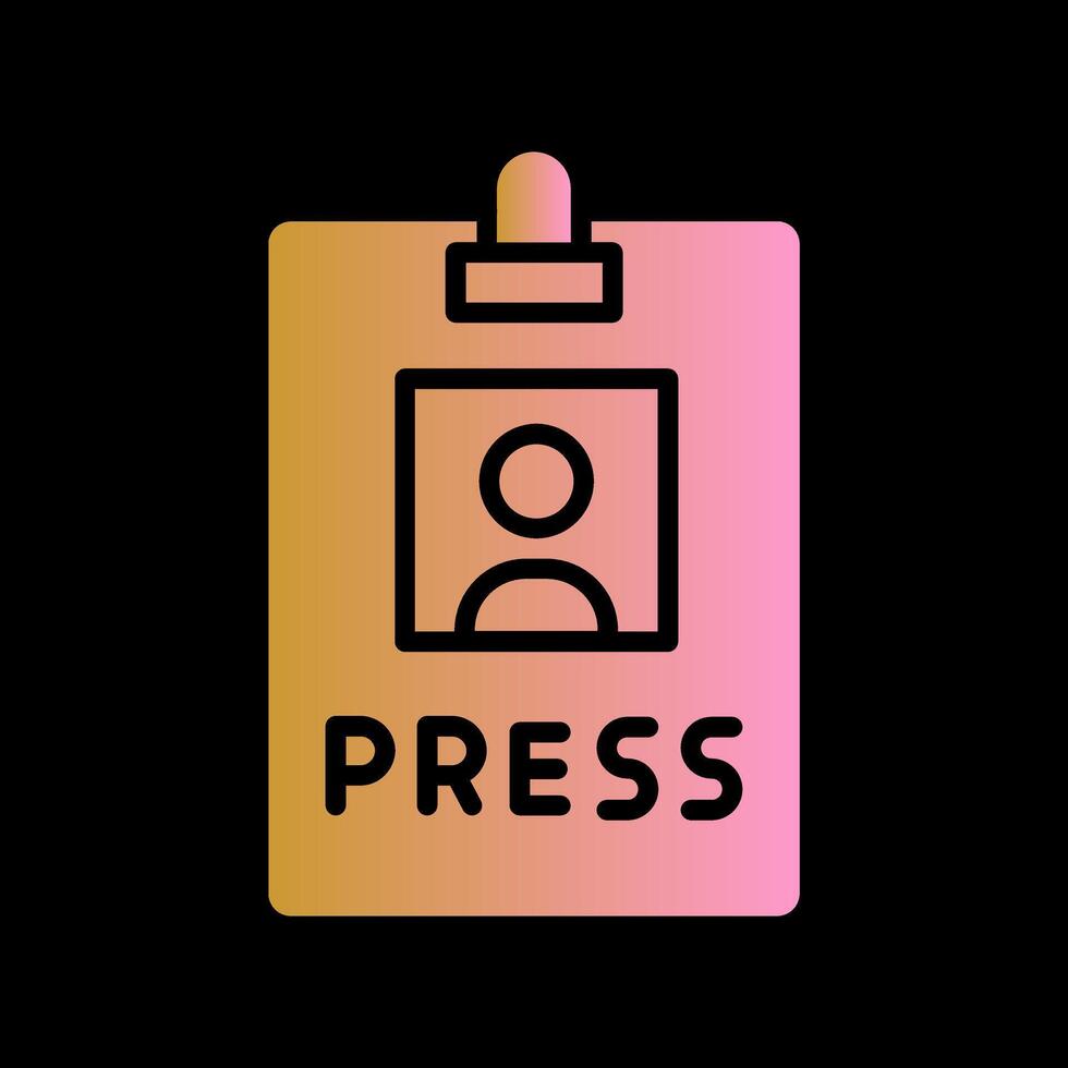 Press Pass Icon Design vector