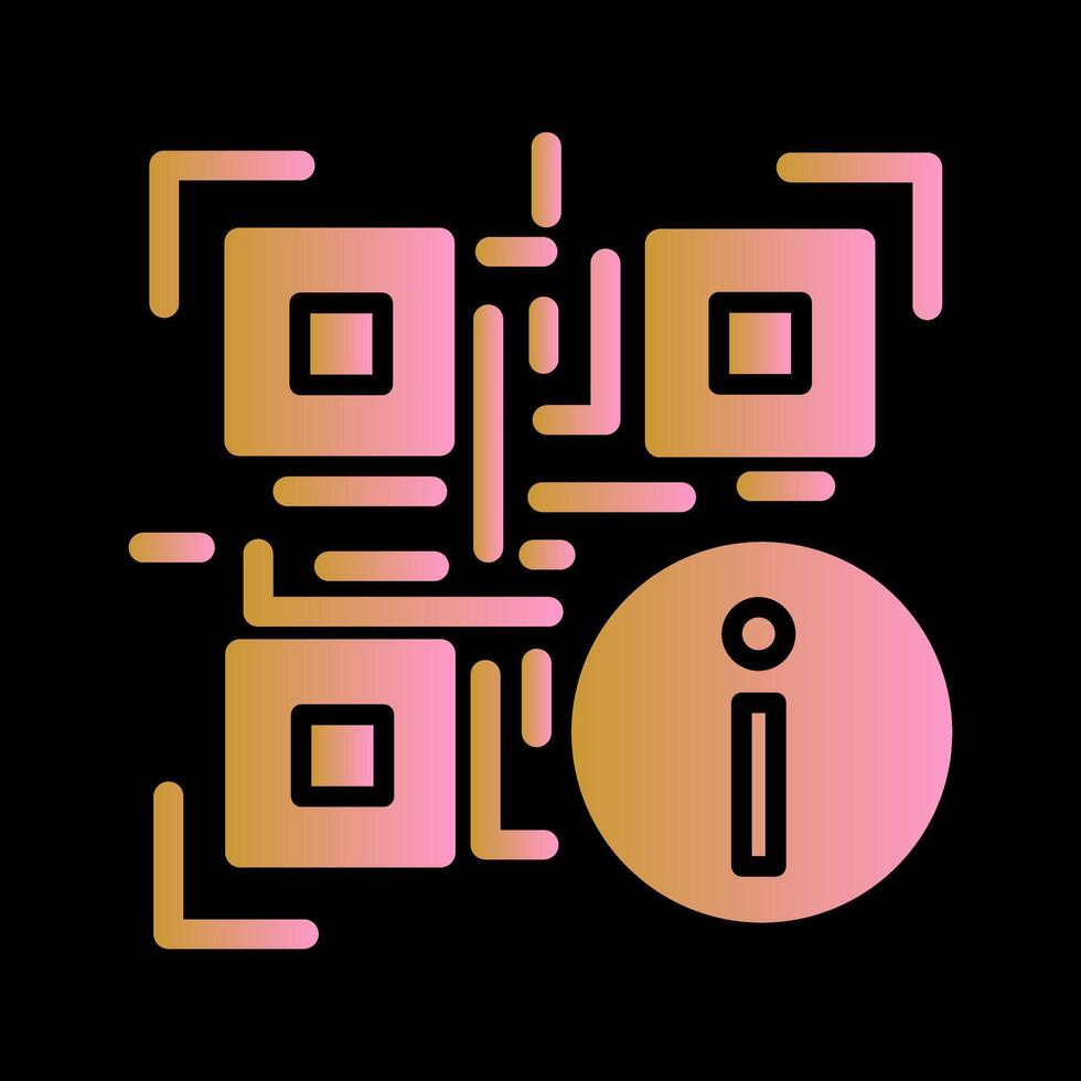 QR Code Information Icon Design vector