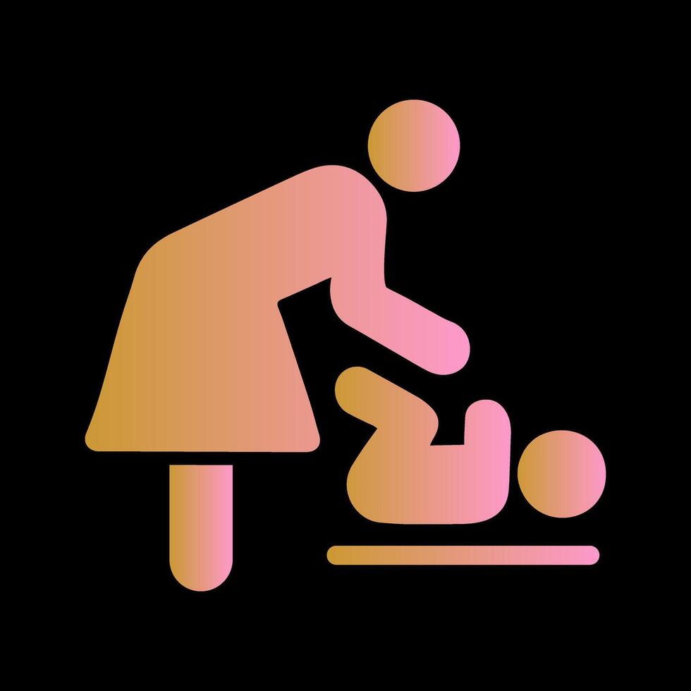 Changing Table Icon Design vector