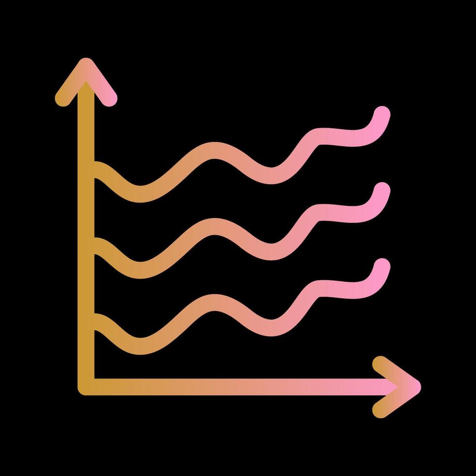 Spline Chart Icon Design vector