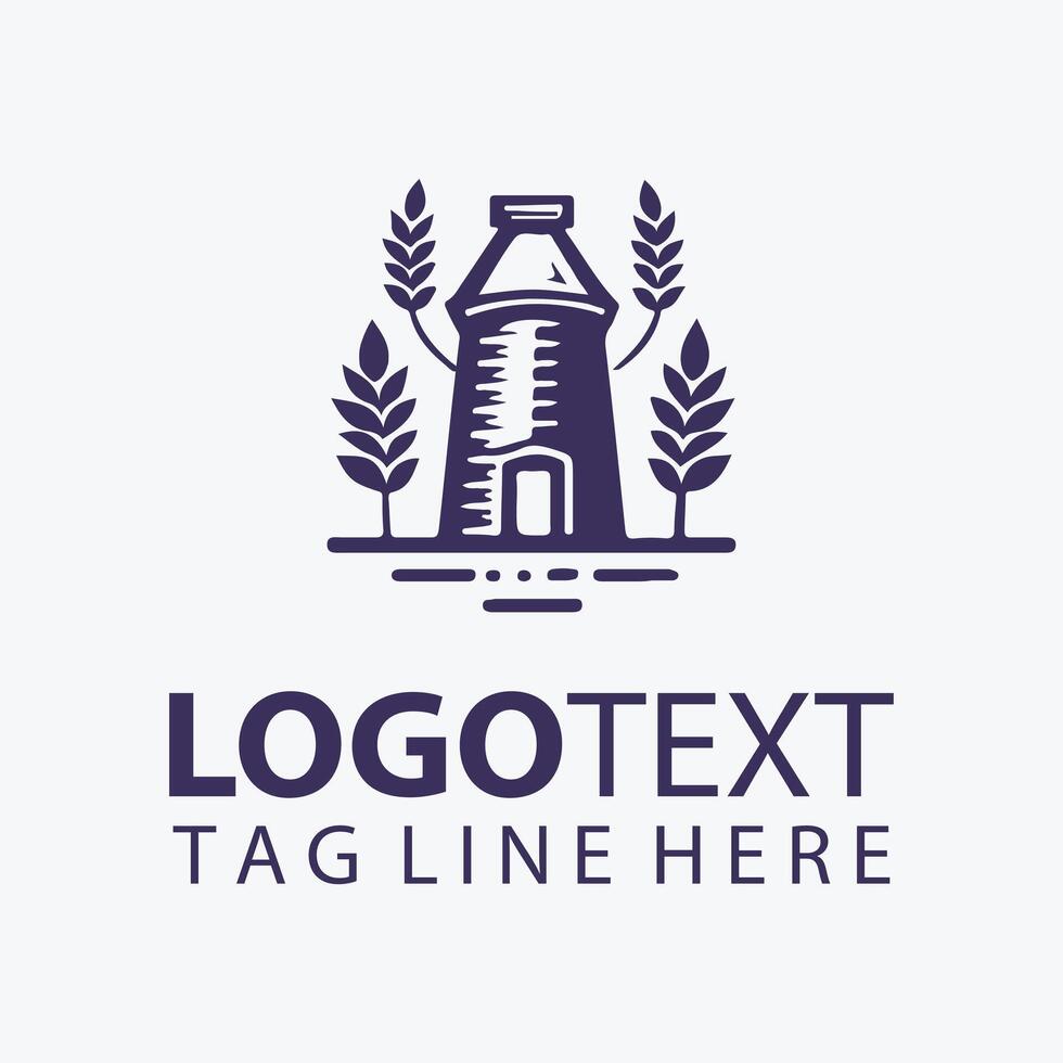 Silver Ridge Flour mill logo vector
