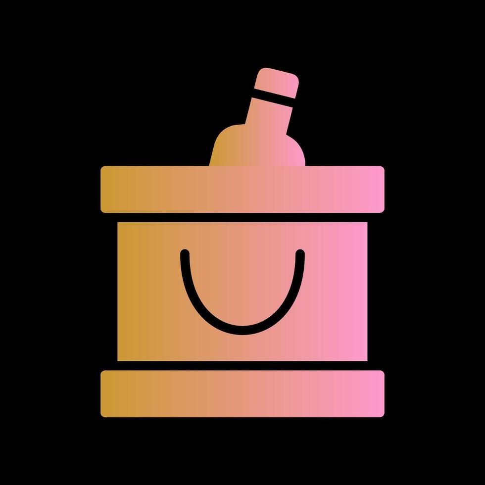 Wine Cooler Icon Design vector
