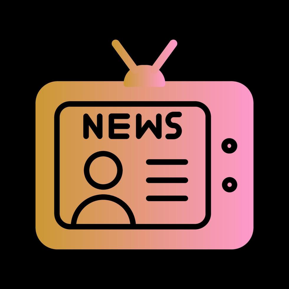 Newsreader Icon Design vector