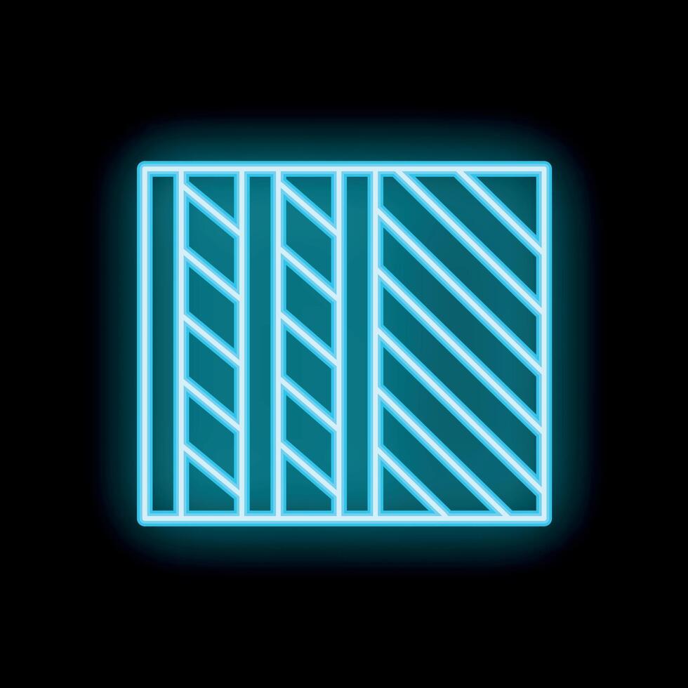 Glowing neon line with a parquet flooring pattern for home renovation vector