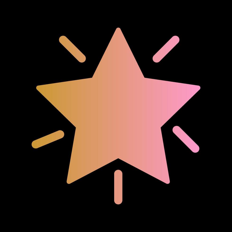 Glowing Star Icon Design vector