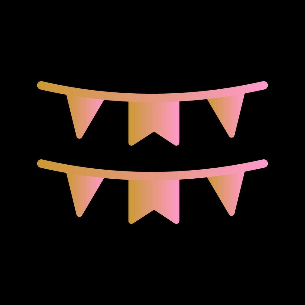 Bunting Flags Icon Design vector