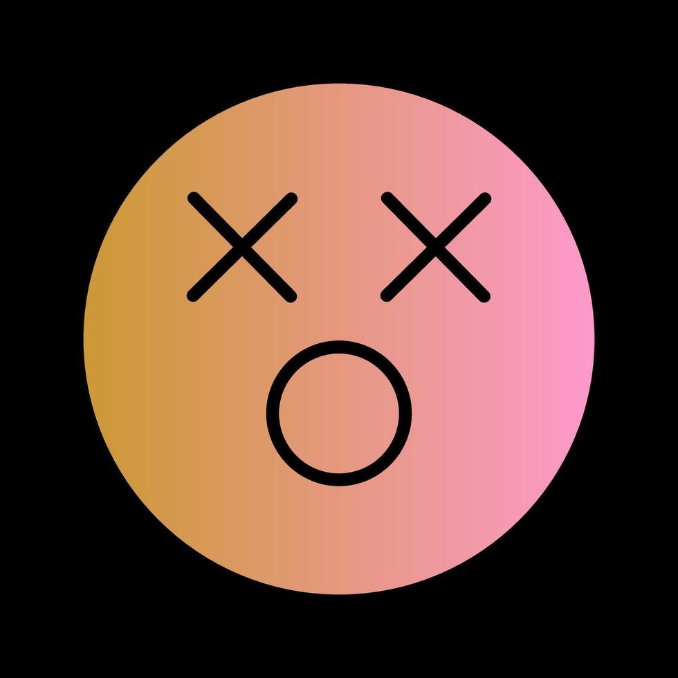 Dizzy Face Icon Design vector