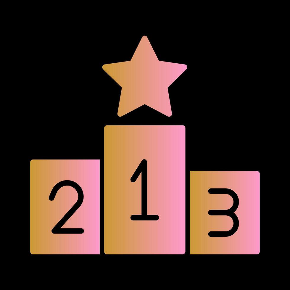 Podium Icon Design vector