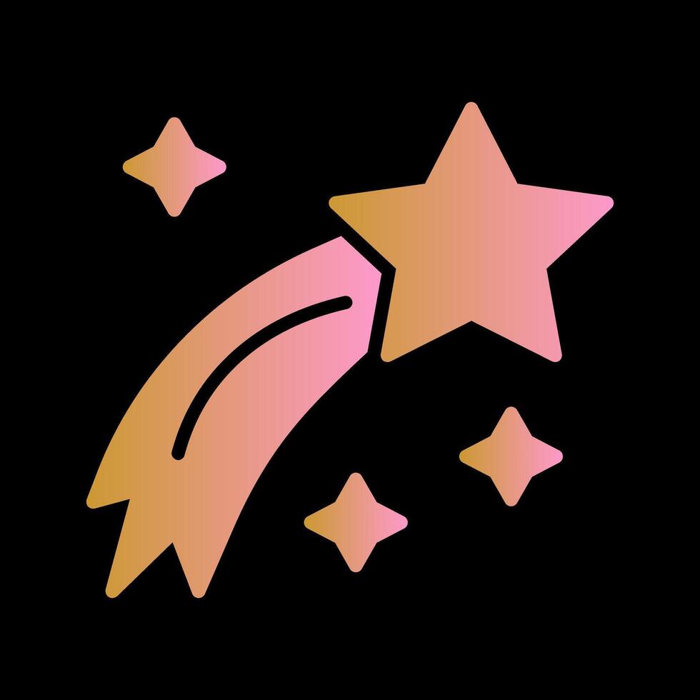 Shooting Star Icon Design vector