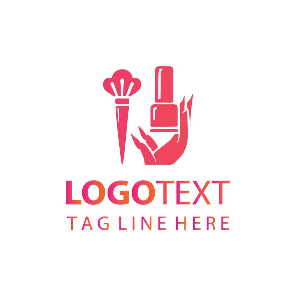 Gorgeous Nails polish logo vector