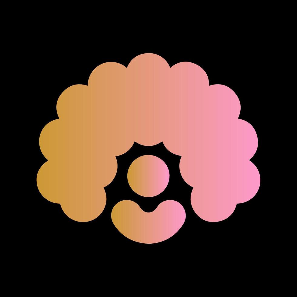 Clown Wig Icon Design vector
