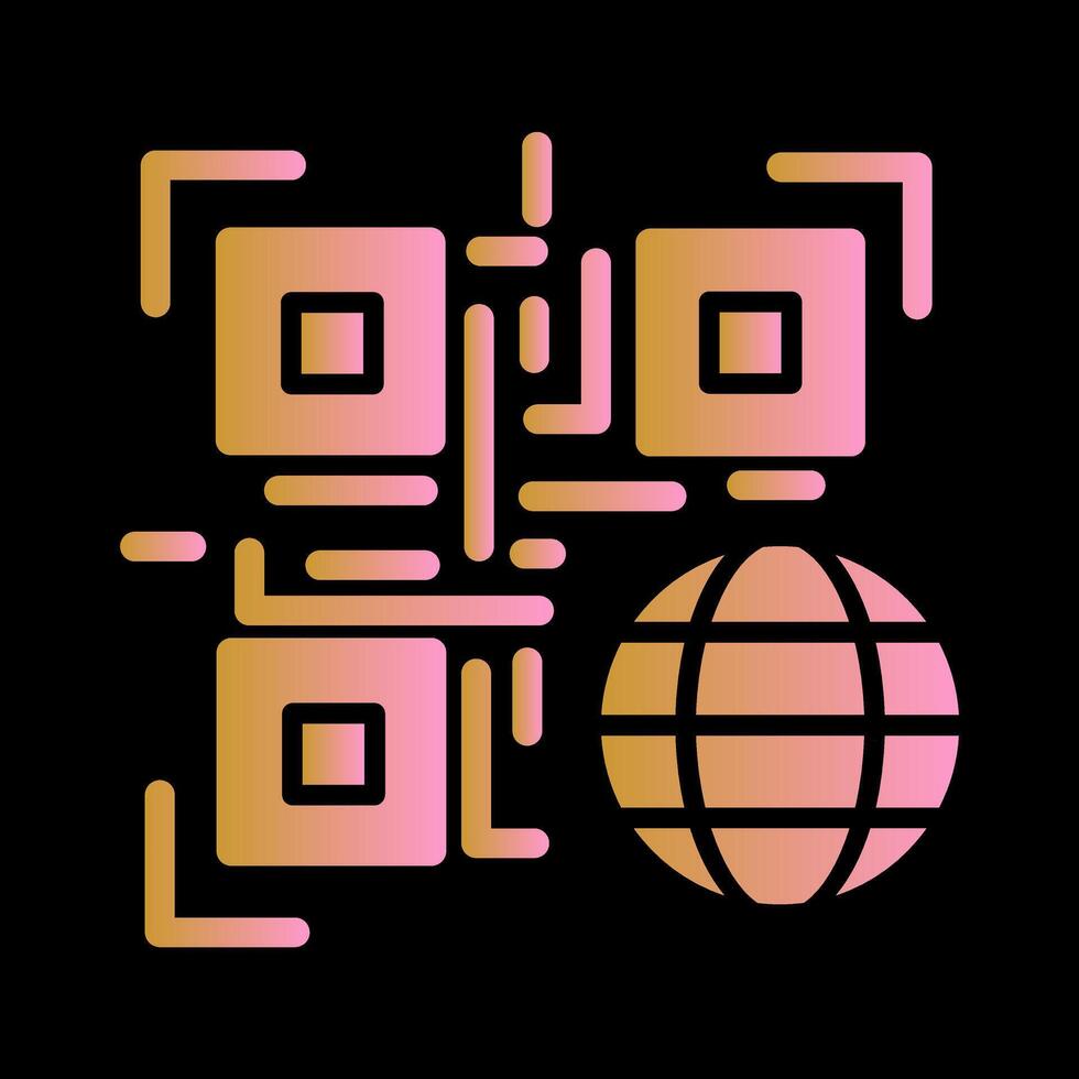 QR Code Website Icon Design vector