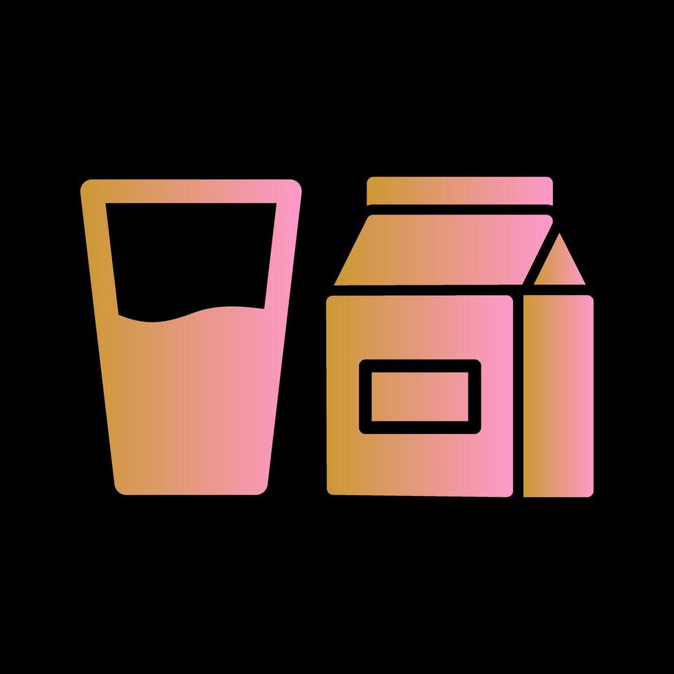 Glass of Milk Icon Design vector