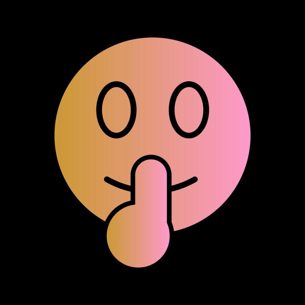 Shushing Face Icon Design vector