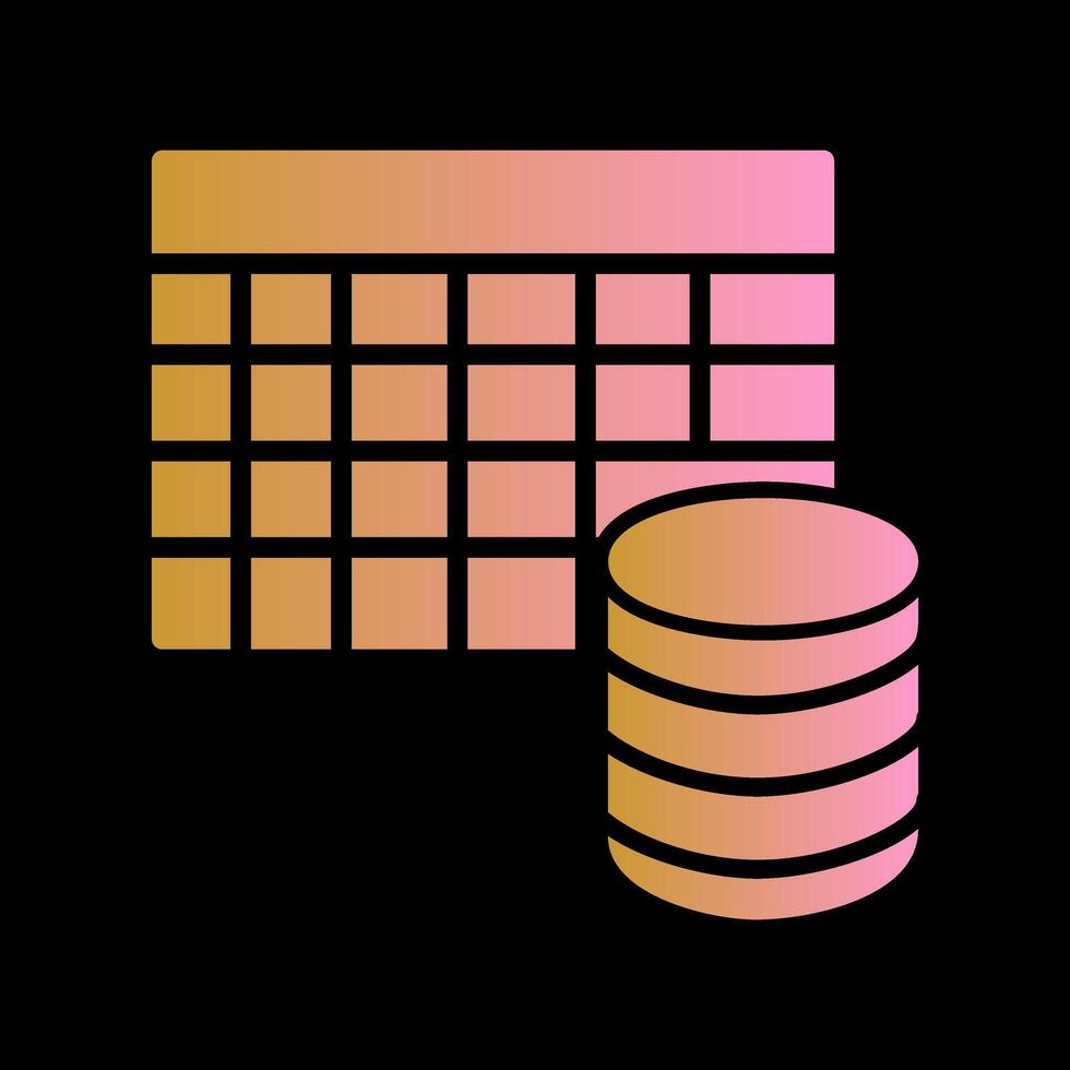 Table Data Icon Design vector