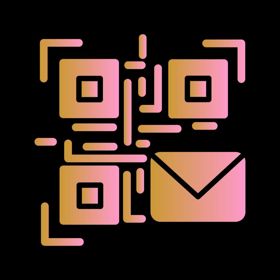 QR Code Email Icon Design vector