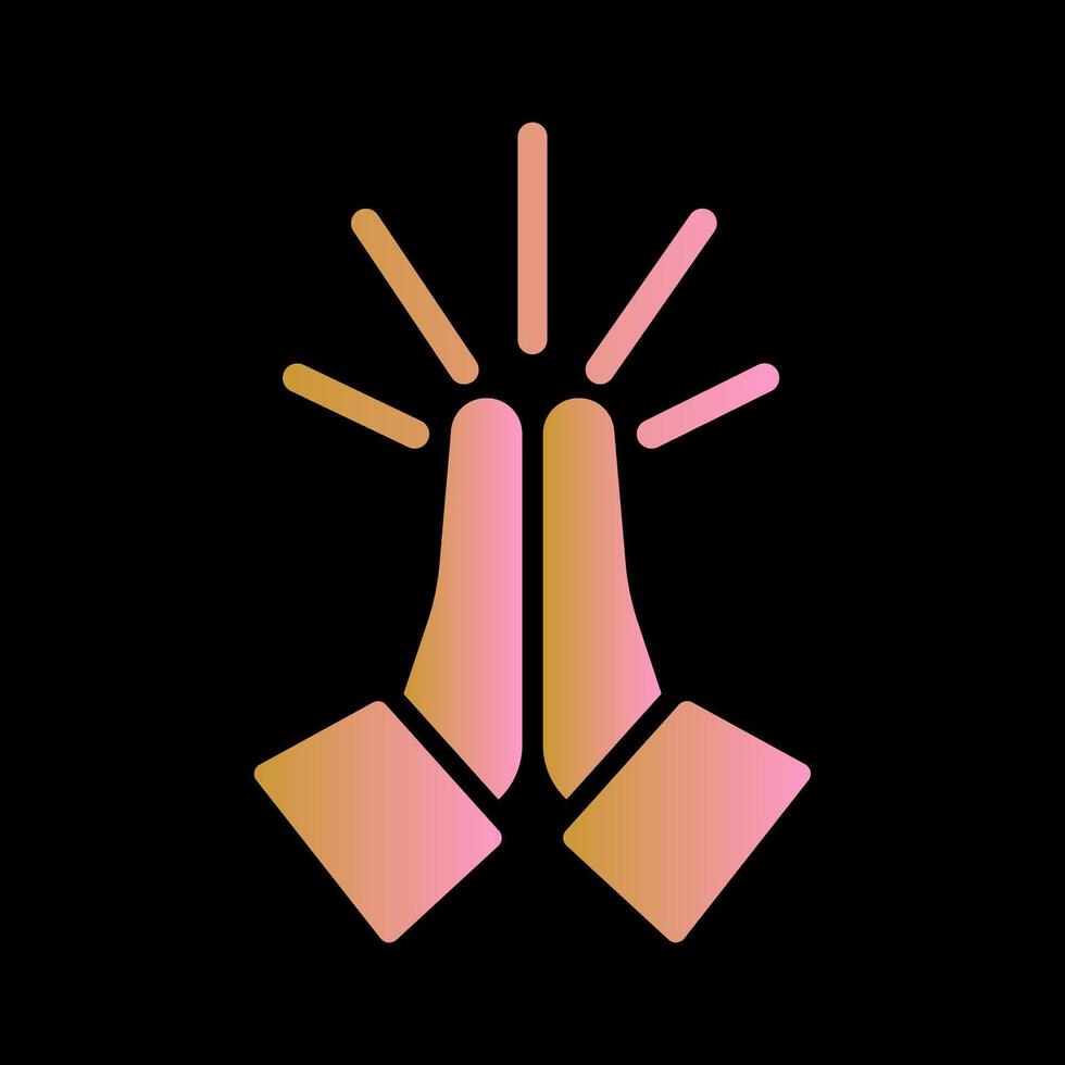 Folded Hands Icon Design vector