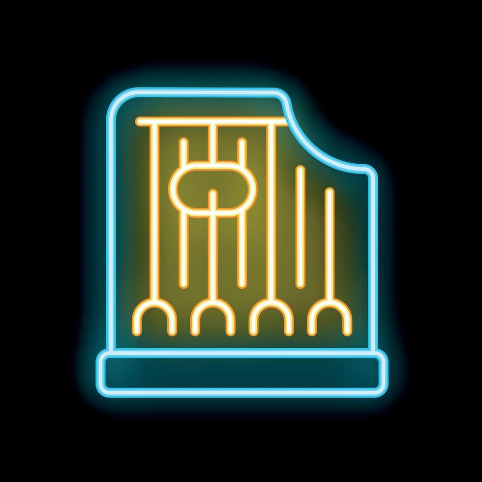 Glowing neon line aroma lamp icon isolated on black background black friday cyber monday concept illustration vector