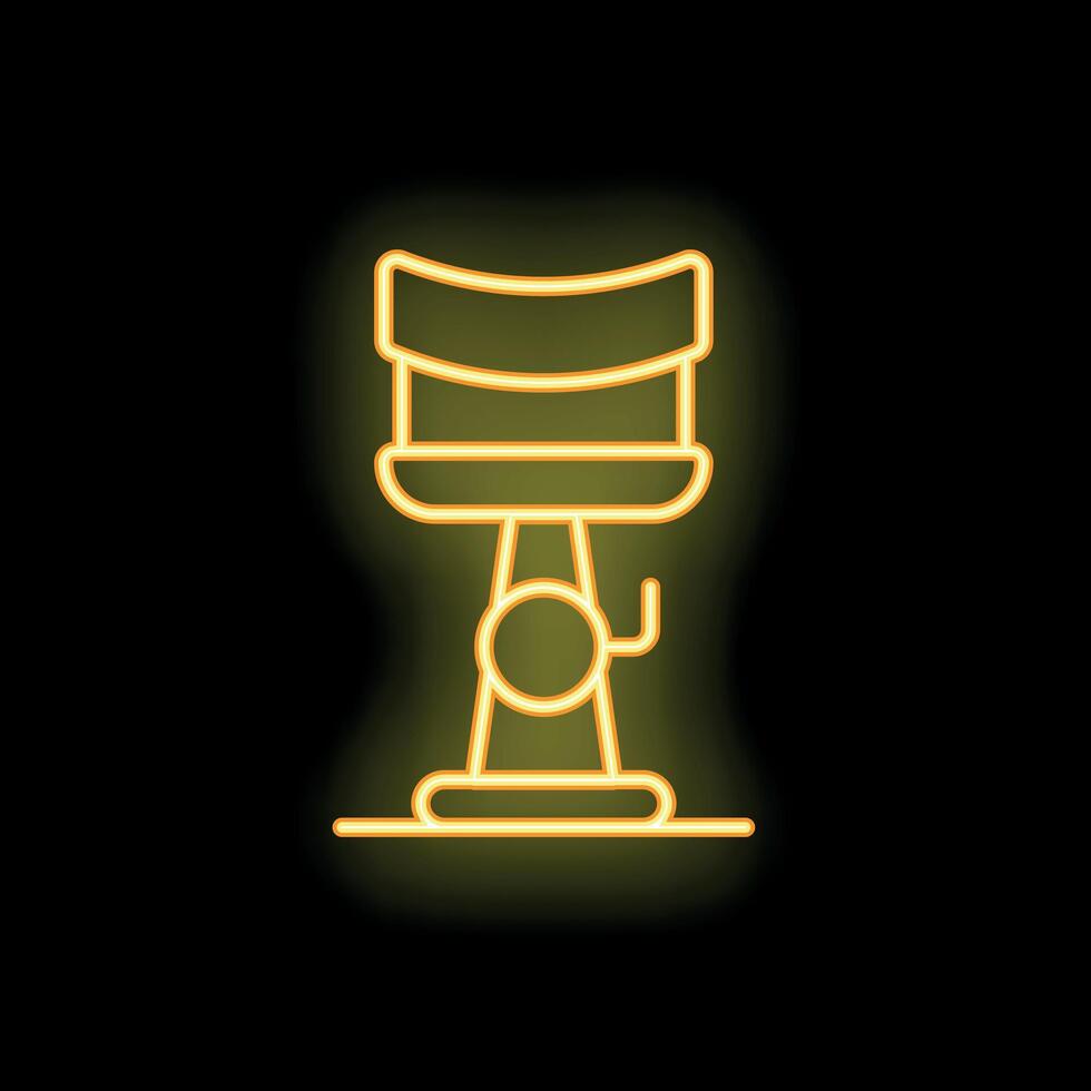 Neon sign of water well on black background vector