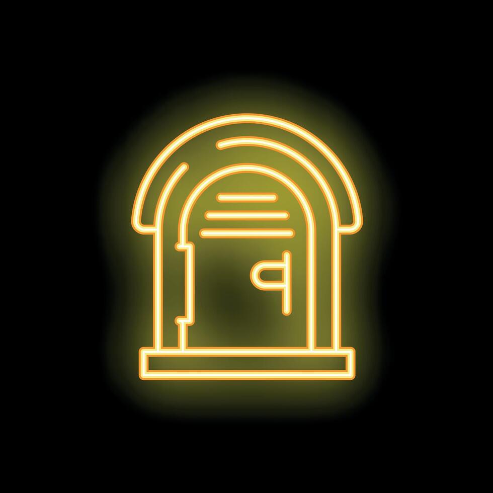 Glowing neon line toilet icon isolated on black background vector