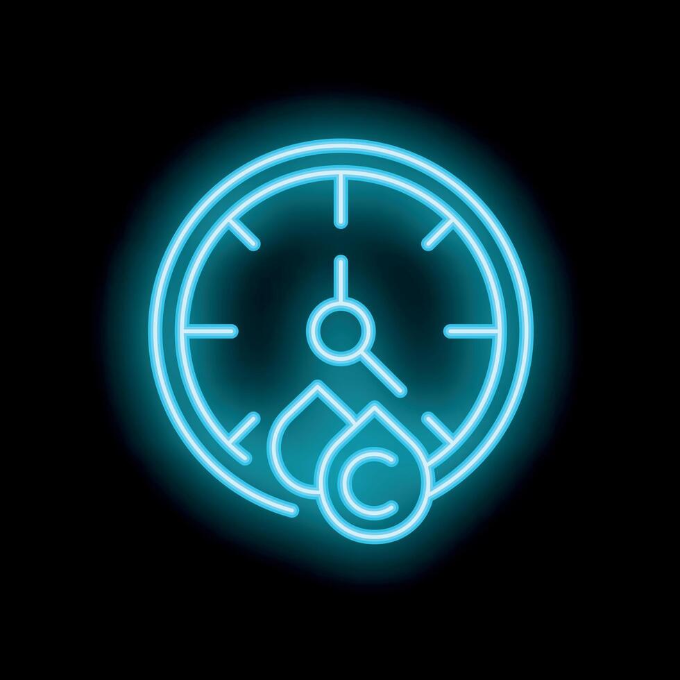 Neon copyright protection sign indicating limited time validity vector