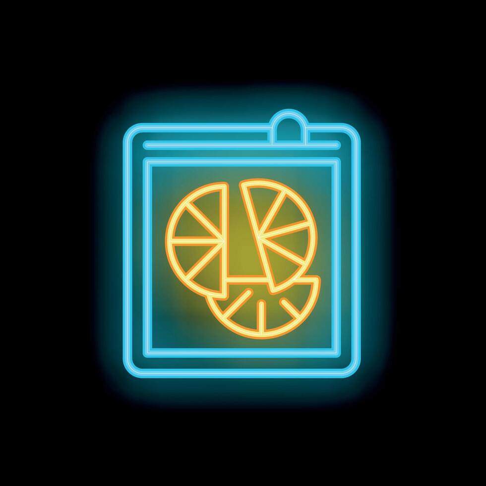 Neon sign of wet wipes with lemon scent on black background vector