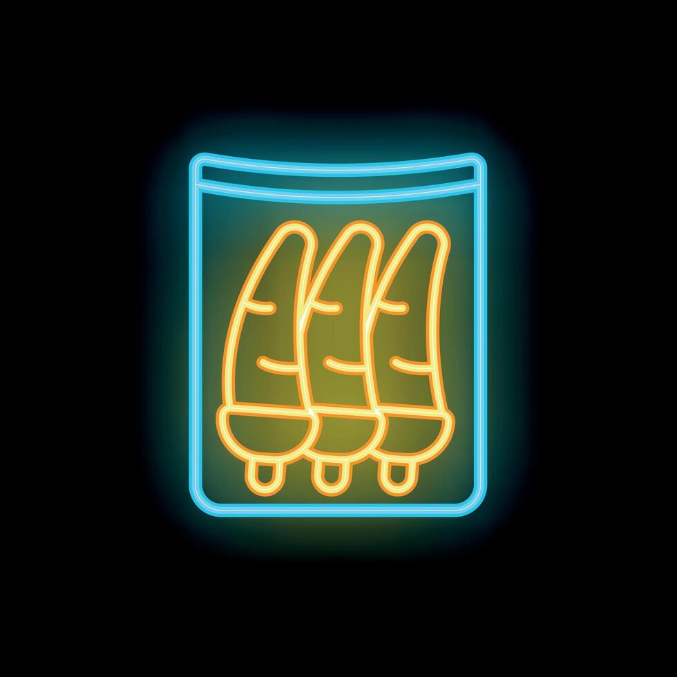 Bright luminous yellow winks on a blue background in a seed store sign vector