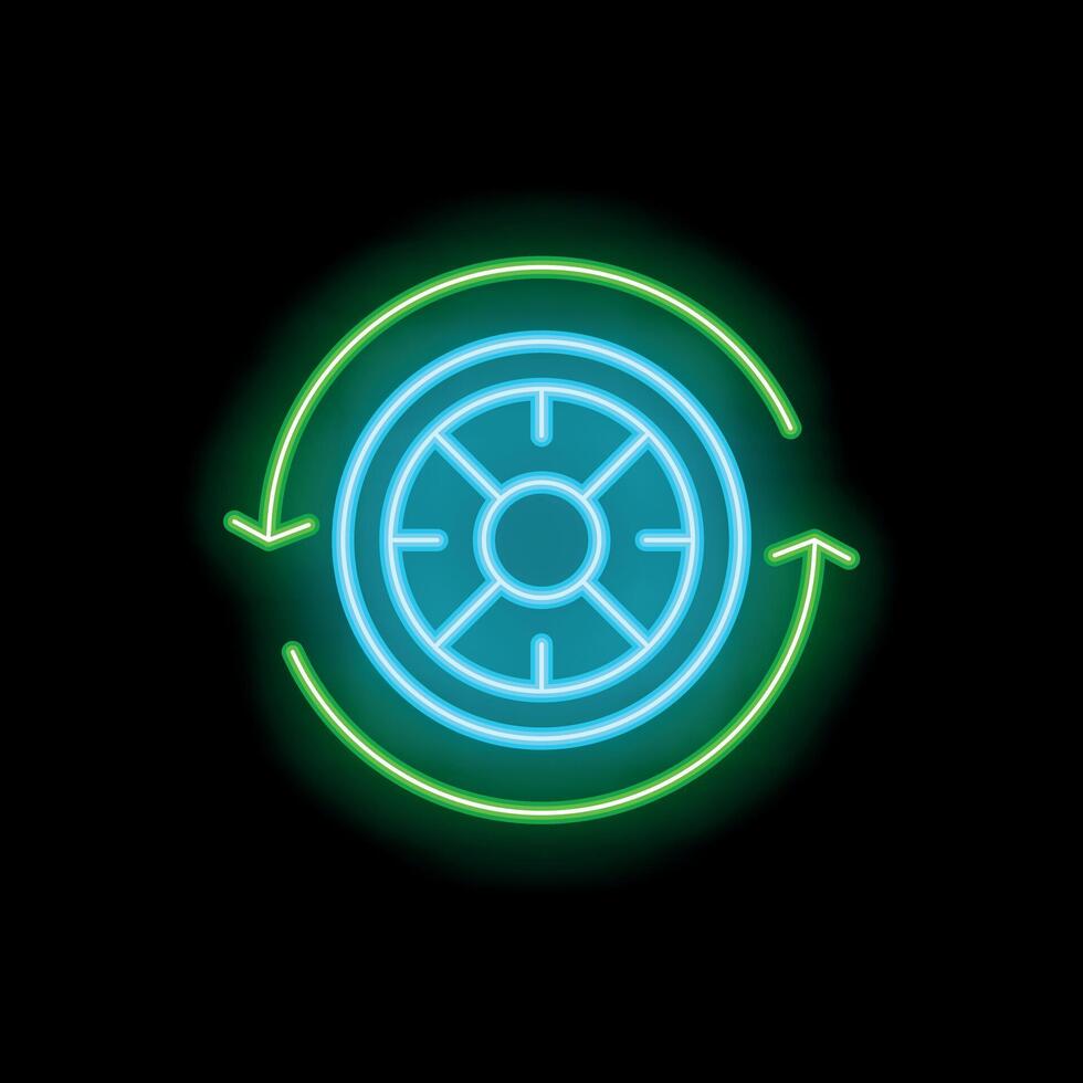 Neon sign representing the concept of recurring deposit vector