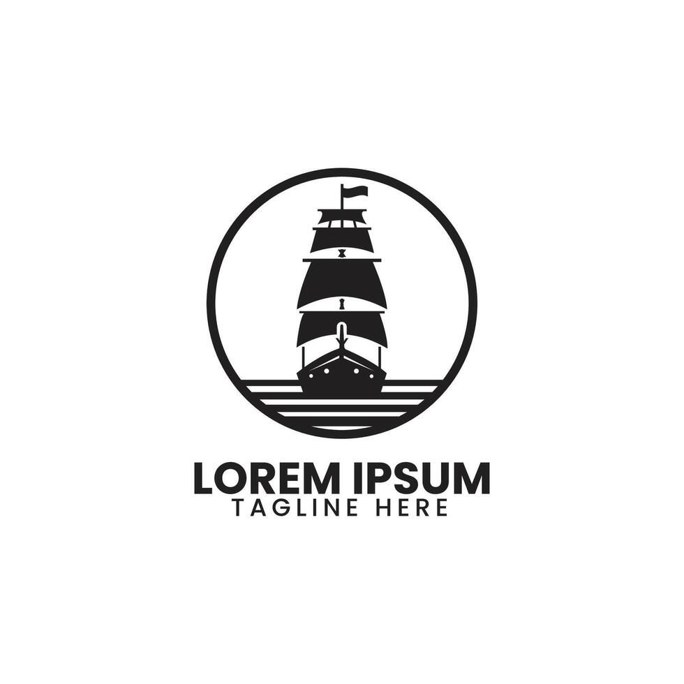 Marine Ship Logo Template vector