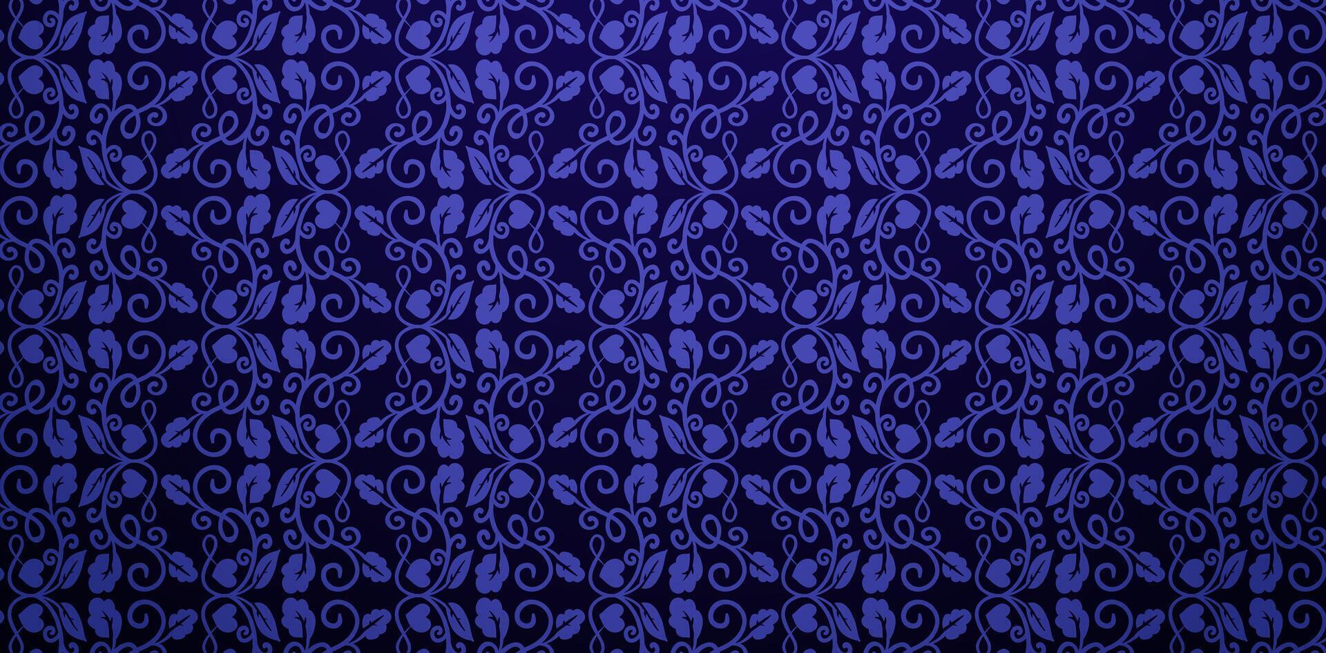 seamless pattern ornamental leaf heart love dark blue colors backgrounds for knitted fabric textured, fabric printing, birthday invitation covers, wraps paper, covering books, patterned fills elements vector