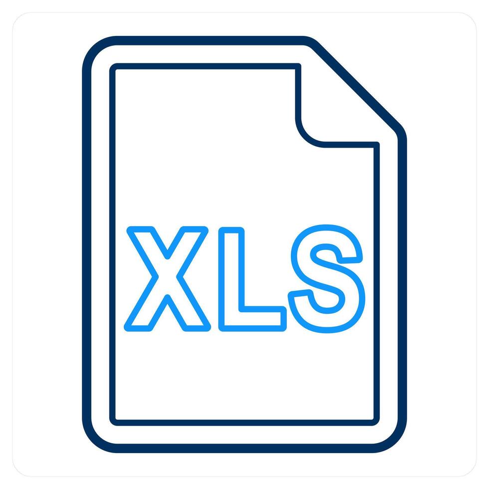 Excel Sheet and xls icon concept vector