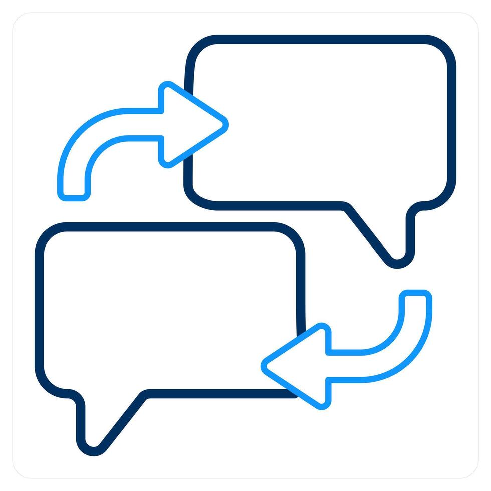 Communication and discussion icon concept vector
