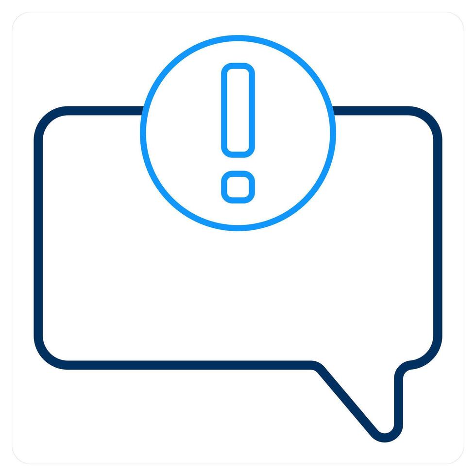 Error in comment and alert icon concept vector