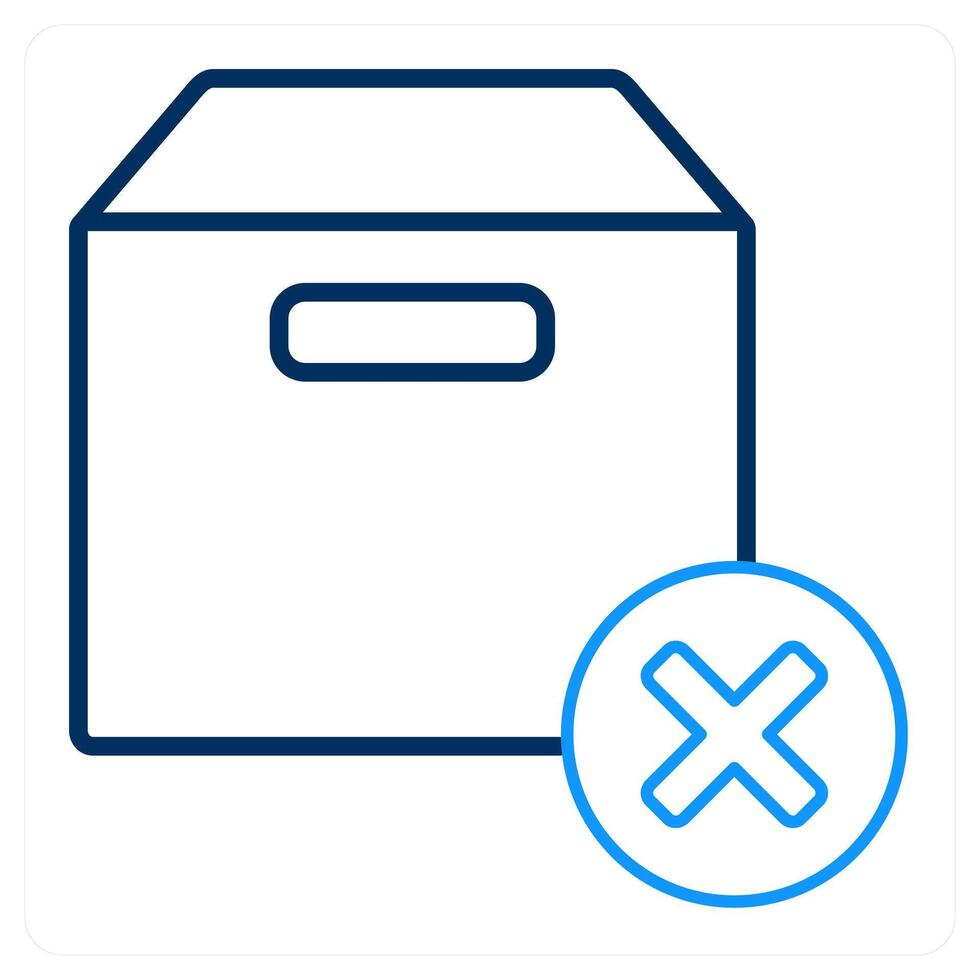 Delete box and pack icon concept vector